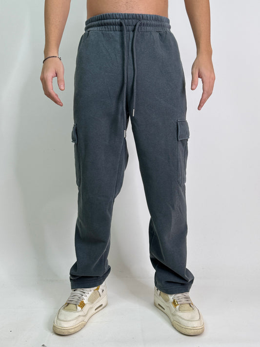 Pantatuta cotone felpato tascone baggy