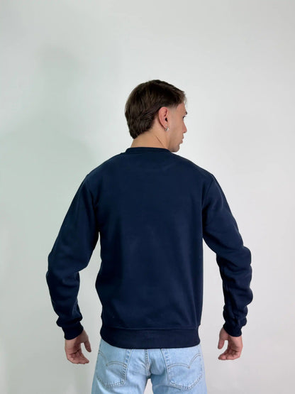 Felpa cotone felpata girocollo