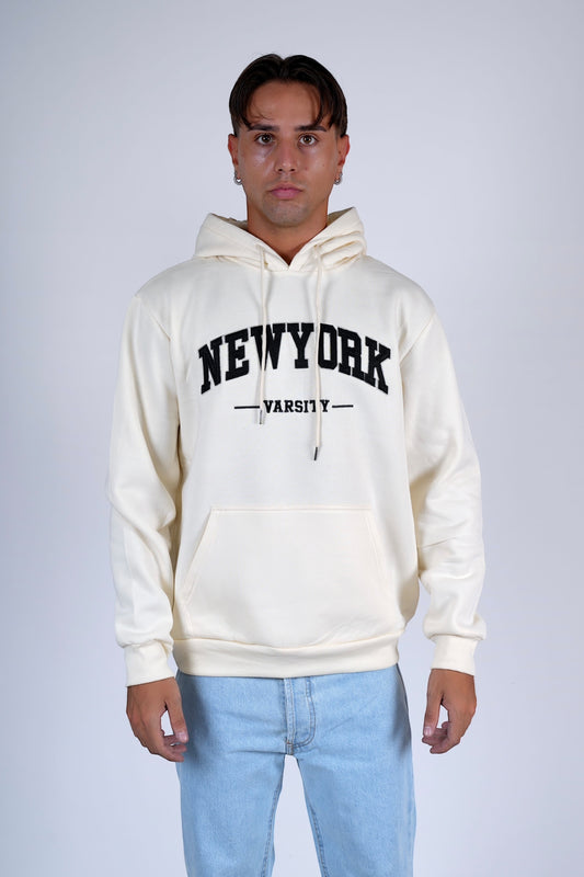 Felpa calda Beige NEW YORK
