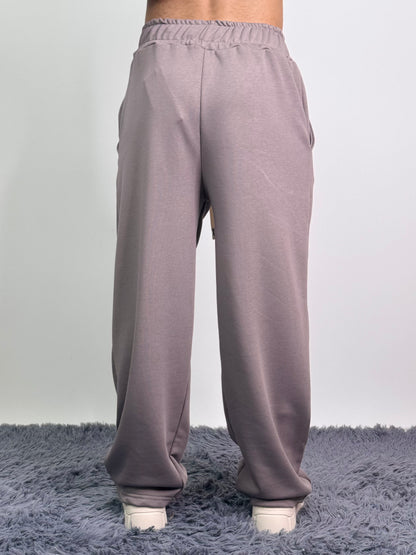 Pantatuta garzato baggy fit cotone italiano