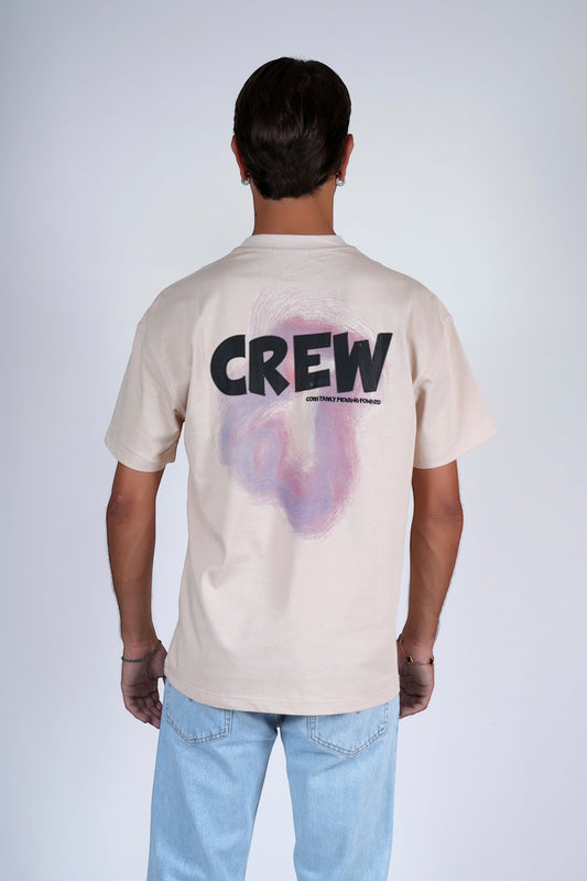T-shirt oversize Beige CREW