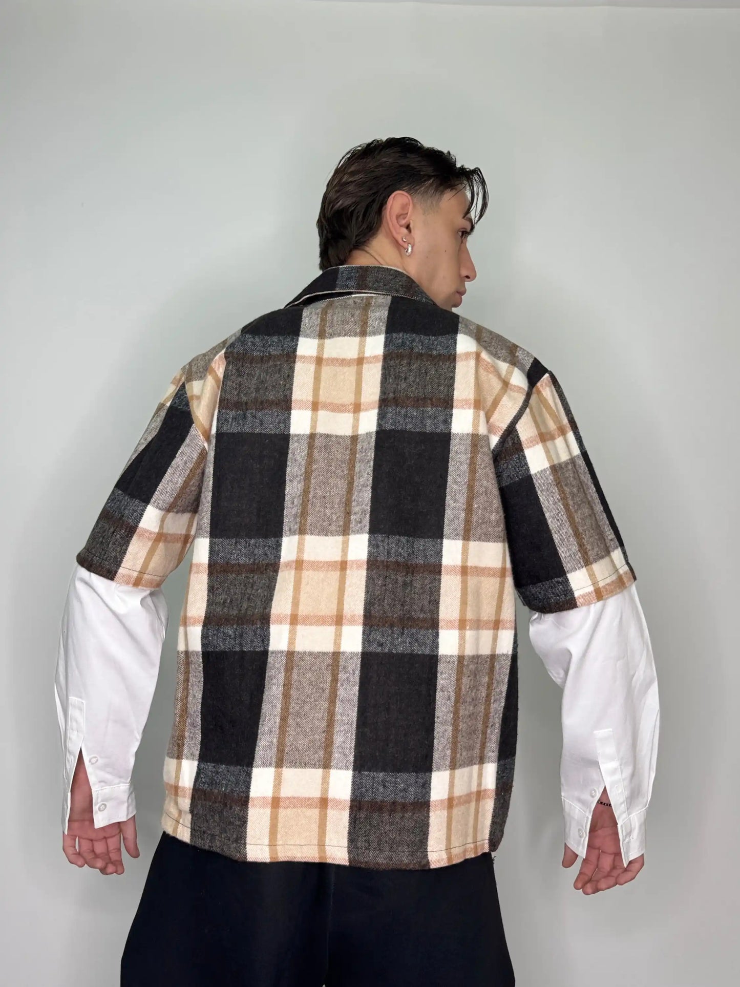 Camicia italiana calda cotone quadri