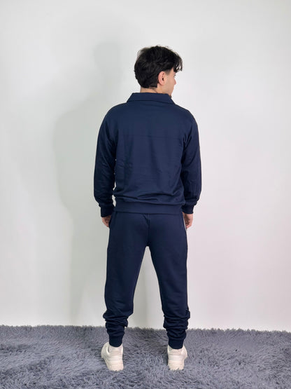 Tuta kappa comoda in cotone garzato