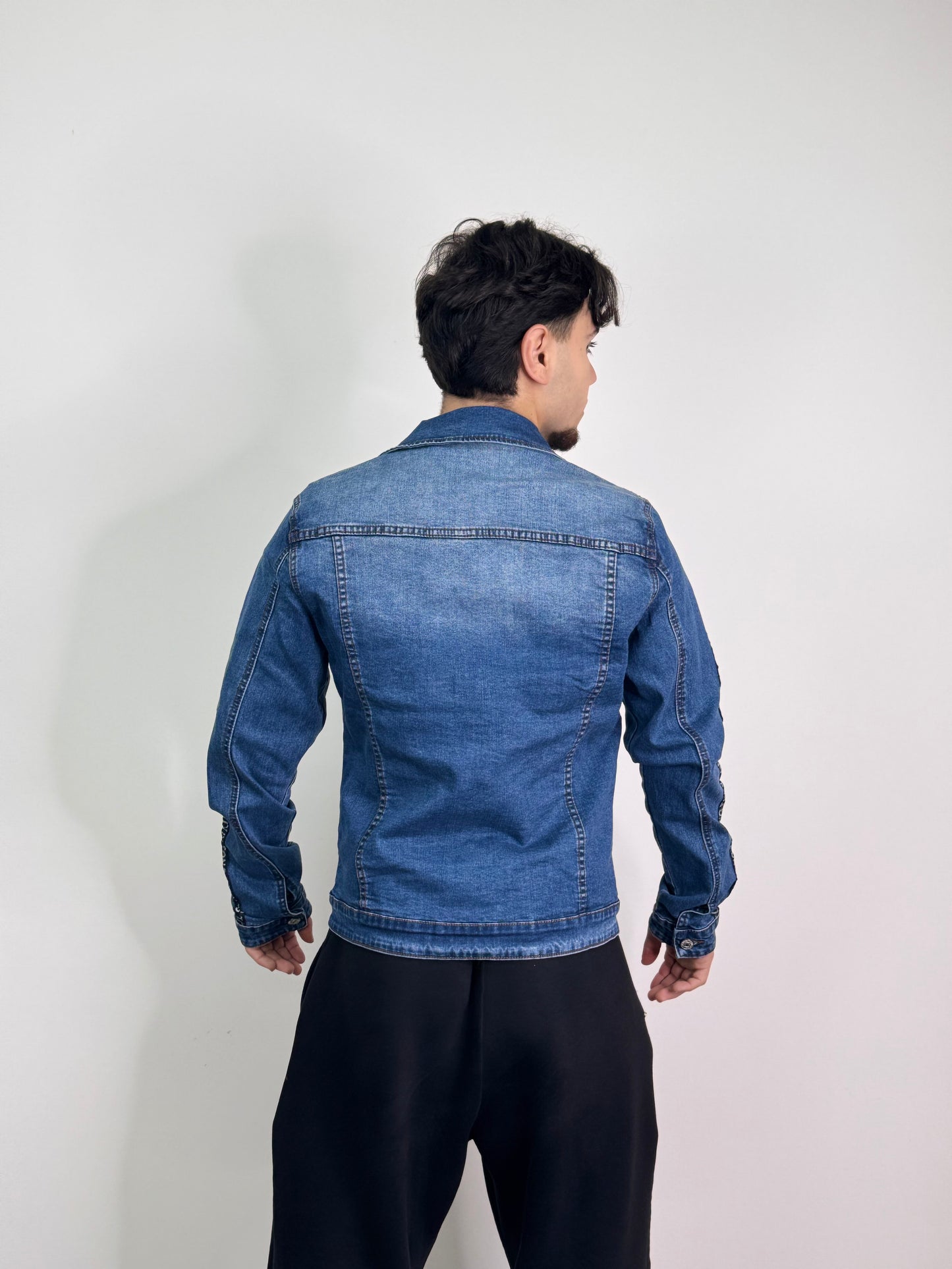 Giacca di jeans con microrotture