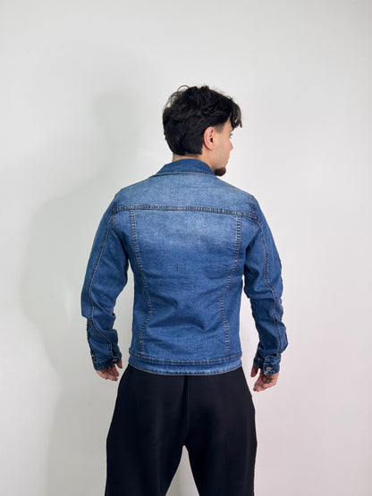 Giacca di jeans con microrotture