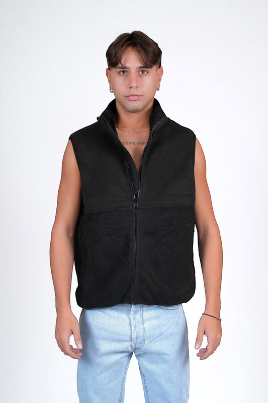 Smanicato in pile nero MAZZOCCHI