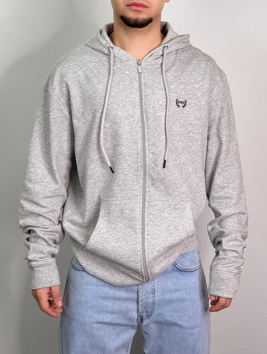 Felpa con zip e cappuccio felpata