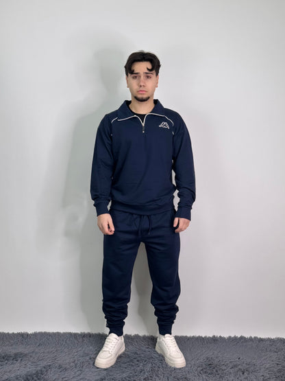 Tuta kappa comoda in cotone garzato